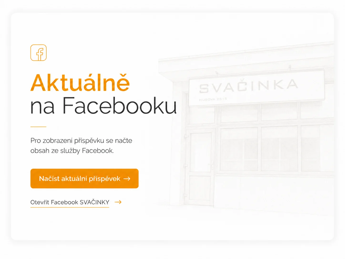 Aktuálně na Facebooku – kliknutím načtete obsah služby Facebook